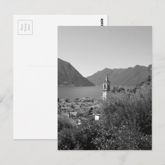 Carte Postale Lac B&W Como (Devant / Derrière)