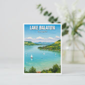 Carte Postale Lac Balaton Hongrie Voyages (Debout devant)