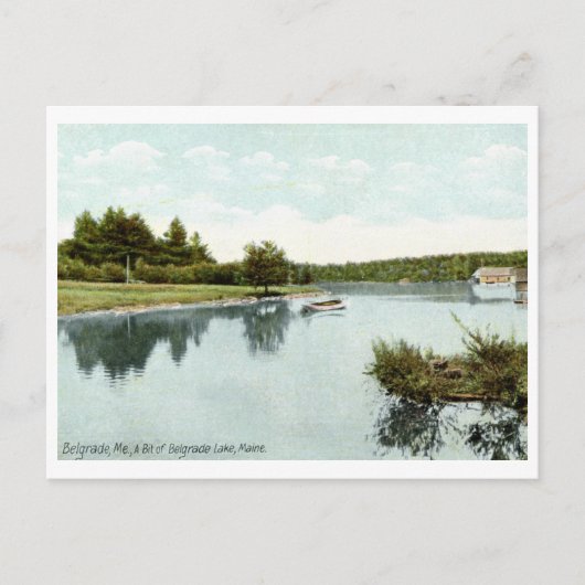 Carte Postale Lac Belgrade, Maine 1910 Vintage (Devant)