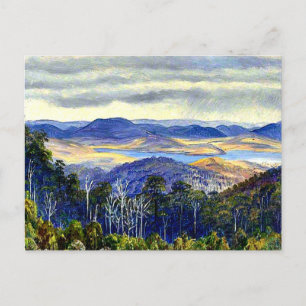 Carte Postale Lac Biwa, Japon, peinture vintage du paysage,