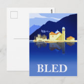 Carte Postale Lac Bled, reflets dans l'eau (Devant / Derrière)