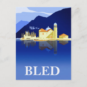 Carte Postale Lac Bled, reflets dans l'eau