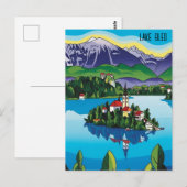 Carte Postale Lac Bled Slovénie (Devant / Derrière)