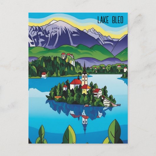 Carte Postale Lac Bled Slovénie (Devant)