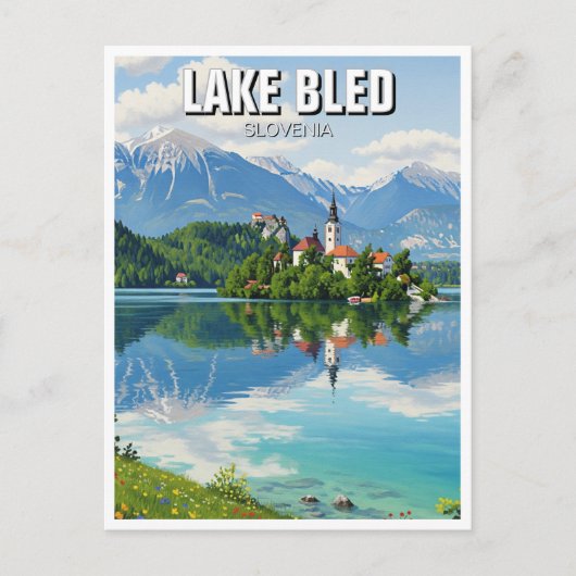 Carte Postale Lac Bled Slovénie (Devant)