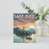 Carte Postale Lac Bled Slovénie (Debout devant)