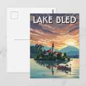 Carte Postale Lac Bled Slovénie (Devant / Derrière)