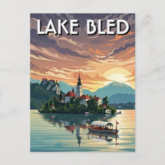 Carte Postale Lac Bled Slovénie (Devant)