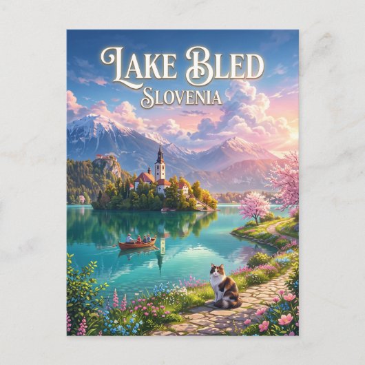 Carte Postale Lac Bled Slovénie (Devant)