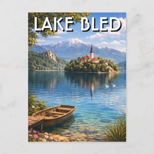 Carte Postale Lac Bled Slovénie (Devant)