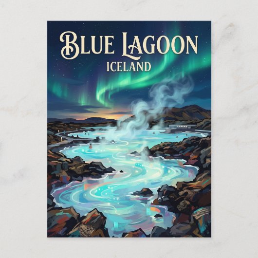Carte Postale Lac Bleu Islande (Devant)