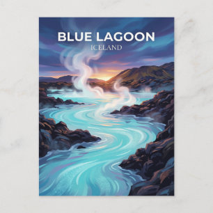 Carte Postale Lac Bleu Islande
