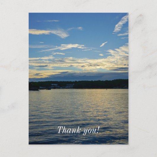 Carte Postale Lac Blue Sunset des Ozarks (Devant)