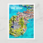 Carte Postale Lac Brienz Suisse Voyage Aquarelle Sketch (Devant)