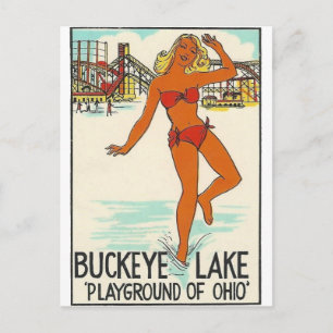 Carte Postale Lac Buckeye, Ohio Voyage Vintage