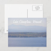 Carte Postale Lac Champlain, Vermont (Devant / Derrière)