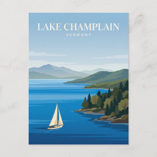 Carte Postale Lac Champlain Vermont (Devant)