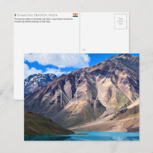 Carte Postale Lac Chandratal, Vallée de Spiti, Voyage Inde