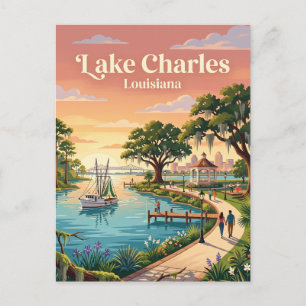 Carte Postale Lac Charles, Louisiane