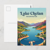 Carte Postale Lac Chelan États-Unis (Devant / Derrière)