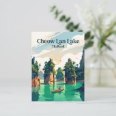 Carte Postale Lac Cheow Lan Thaïlande (Debout devant)
