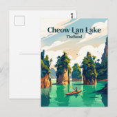 Carte Postale Lac Cheow Lan Thaïlande (Devant / Derrière)