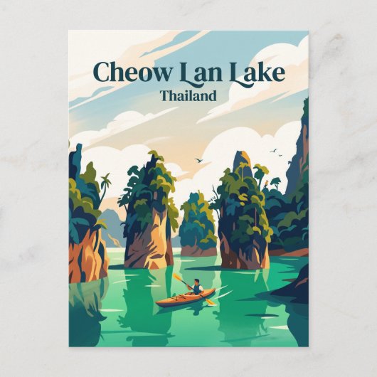 Carte Postale Lac Cheow Lan Thaïlande (Devant)