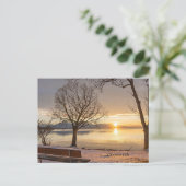 Carte Postale Lac Chiemsee, coucher du soleil, (Debout devant)