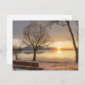 Carte Postale Lac Chiemsee, coucher du soleil, (Devant / Derrière)
