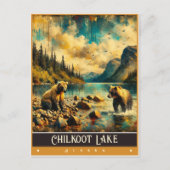 Carte Postale Lac Chilkoot, Alaska | Peinture Vintage (Devant)