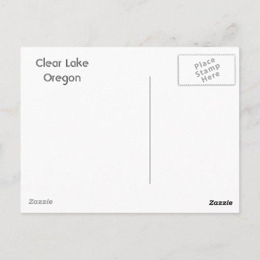 Carte Postale Lac Clear (Dos)