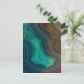 Carte Postale Lac Comme Agate Turquoise et Brown (Debout devant)