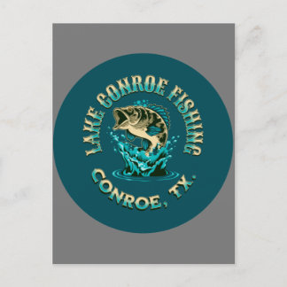 Carte Postale Lac Conroe Fishing, Conroe, TX