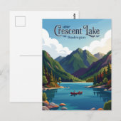 Carte Postale Lac Crescent États-Unis (Devant / Derrière)