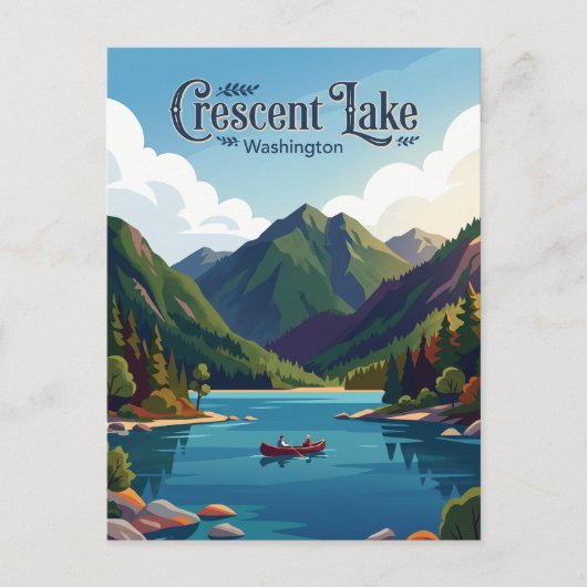 Carte Postale Lac Crescent États-Unis (Devant)