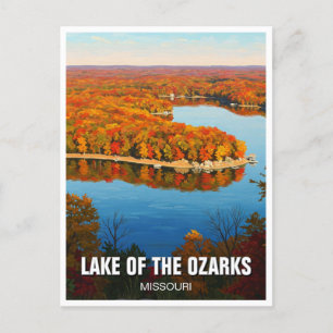 Carte Postale Lac d'automne des Ozarks Missouri Voyage