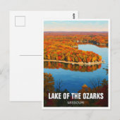 Carte Postale Lac d'automne des Ozarks Missouri Voyage (Devant / Derrière)