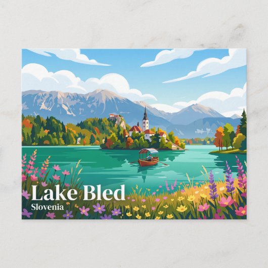 Carte Postale Lac de Bled Slovénie (Devant)