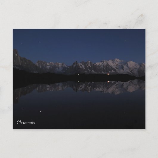 Carte Postale Lac de Cheserys la nuit (Devant)