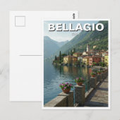 Carte Postale Lac de Côme Bellagio Italie Voyage (Devant / Derrière)