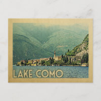 Carte postale Lac de Côme Italie Vintage voyage