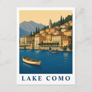 Carte Postale Lac de Côme Italie Voyage Vintage Lacs Italiens