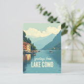 Carte Postale Lac de Côme vintage (Debout devant)