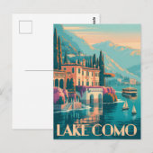 Carte Postale Lac de Côme Vintage (Devant / Derrière)