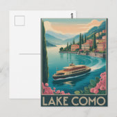 Carte Postale Lac de Côme Vintage (Devant / Derrière)