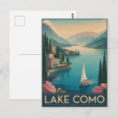 Carte Postale Lac de Côme Vintage (Devant / Derrière)