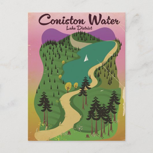 Carte Postale Lac de Coniston District des Lacs (Devant)