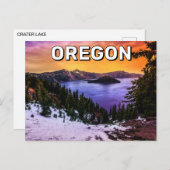 Carte Postale Lac De Cratère En Oregon (Devant / Derrière)