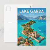 Carte Postale Lac de Garde Italie (Devant / Derrière)