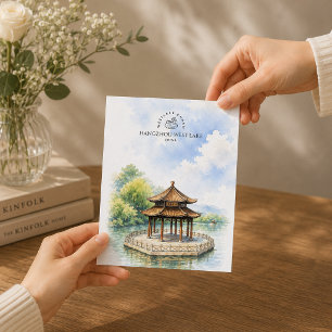 Carte Postale Lac de l'Ouest de Hangzhou, Chine Affiche de voy